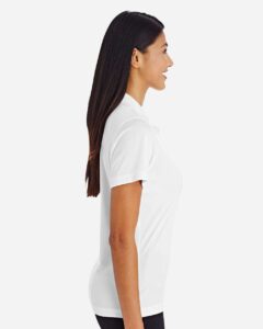 Team 365 TT51W Women’s Zone Performance Polo – White (on model side)