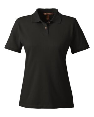 Harriton M200W Women’s Cotton Polo – Black