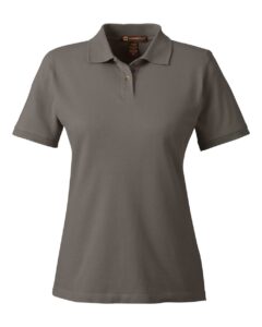 Harriton M200W Women’s Cotton Polo – Charcoal