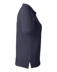 Harriton M200W Women’s Cotton Polo – Navy (side)