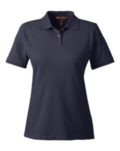 Harriton M200W Women’s Cotton Polo – Navy