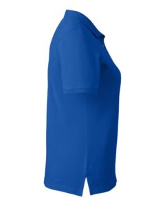 Harriton M200W Women’s Cotton Polo – True Royal (side)