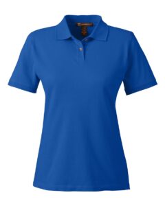 Harriton M200W Women’s Cotton Polo – True Royal