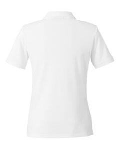 Harriton M200W Women’s Cotton Polo – White (back)