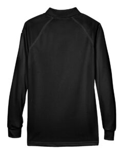Harriton M211LW Women’s Advantage Long Sleeve Tactical Polo – Black (back)