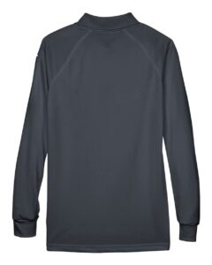 Harriton M211LW Women’s Advantage Long Sleeve Tactical Polo – Dark Charcoal (back)