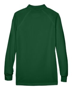 Harriton M211LW Women’s Advantage Long Sleeve Tactical Polo – Dark Green (back)