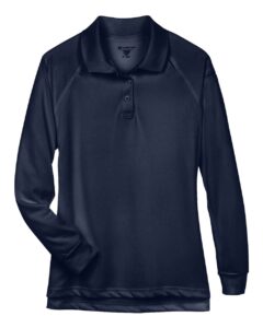 Harriton M211LW Women’s Advantage Long Sleeve Tactical Polo – Dark Navy