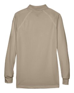 Harriton M211LW Women’s Advantage Long Sleeve Tactical Polo – Desert Khaki (back)