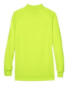 Harriton M211LW Women’s Advantage Long Sleeve Tactical Polo – Safety Yellow (back)