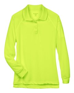 Harriton M211LW Women’s Advantage Long Sleeve Tactical Polo – Safety Yellow
