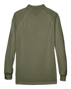 Harriton M211LW Women’s Advantage Long Sleeve Tactical Polo – Tactical Green (back)
