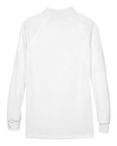 Harriton M211LW Women’s Advantage Long Sleeve Tactical Polo – White (back)