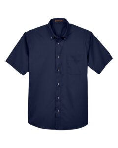 Harriton M500S Men’s Easy Blend™ Twill Dress Shirt with Stain-Release – Navy