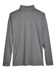 Team 365 TT31H Men’s Zone Sonic Heather Performance Quarter-Zip Pullover – Dark Grey Heather (back)