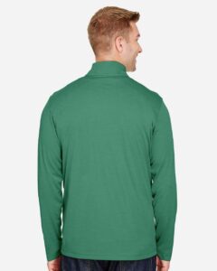 Team 365 TT31H Men’s Zone Sonic Heather Performance Quarter-Zip Pullover – Sport Forest Heather (on model back)