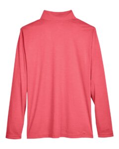 Team 365 TT31H Men’s Zone Sonic Heather Performance Quarter-Zip Pullover – Sport Red Heather (back)