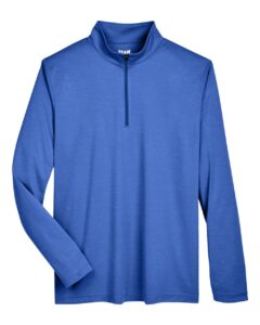 Team 365 TT31H Men’s Zone Sonic Heather Performance Quarter-Zip Pullover – Sport Royal Heather