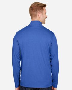 Team 365 TT31H Men’s Zone Sonic Heather Performance Quarter-Zip Pullover – Sport Royal Heather (on model back)