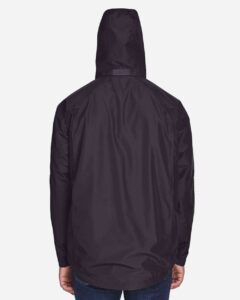 Team 365 TT86 Men’s Dominator Waterproof Jacket – Black (on model back)