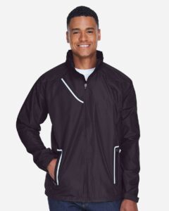 Team 365 TT86 Men’s Dominator Waterproof Jacket – Black (on model)