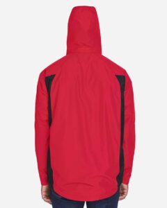 Team 365 TT86 Men’s Dominator Waterproof Jacket – Sport Red (on model back)