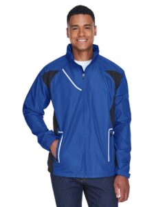 Team 365 TT86 Men’s Dominator Waterproof Jacket – Sport Royal (on model)
