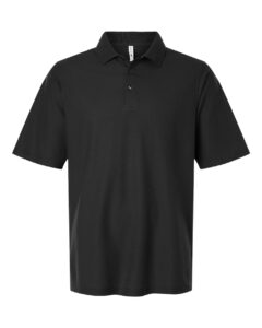 Harriton M105T Men’s Tall Maverick CVC Pique Polo – Black