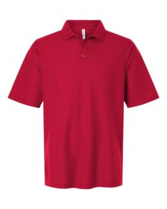 Harriton M105T Men’s Tall Maverick CVC Pique Polo – Red