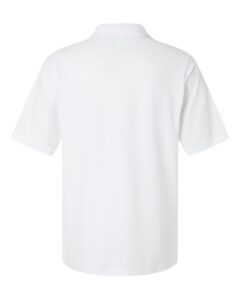 Harriton M105T Men’s Tall Maverick CVC Pique Polo – White (back)