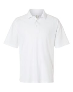 Harriton M105T Men’s Tall Maverick CVC Pique Polo – White