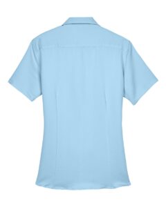 Harriton M570W Women’s Bahama Cord Camp Shirt – Cloud Blue (back)