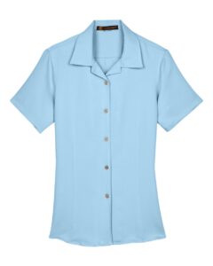 Harriton M570W Women’s Bahama Cord Camp Shirt – Cloud Blue