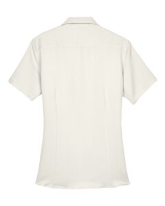 Harriton M570W Women’s Bahama Cord Camp Shirt – Cream (back)