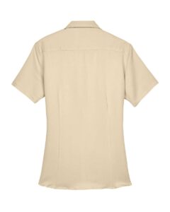 Harriton M570W Women’s Bahama Cord Camp Shirt – Sand (back)