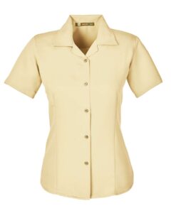 Harriton M570W Women’s Bahama Cord Camp Shirt – Sand