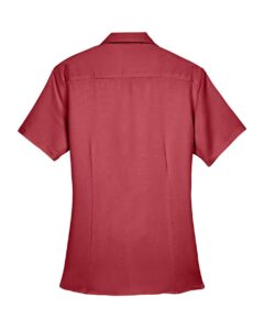 Harriton M570W Women’s Bahama Cord Camp Shirt – Tile Red (back)