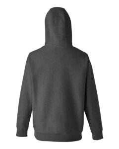 Team 365 TT97 Unisex Zone HydroSport™ Heavyweight Quarter-Zip Hooded Sweatshirt – Dark Grey Heather (back)