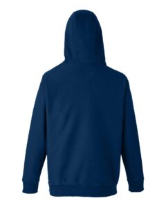 Team 365 TT97 Unisex Zone HydroSport™ Heavyweight Quarter-Zip Hooded Sweatshirt – Sport Dark Navy (back)