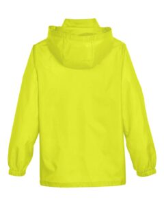 Team 365 TT73Y Youth Zone Protect Lightweight Jacket – Safety Yellow (back)