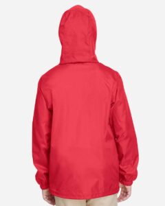 Team 365 TT73Y Youth Zone Protect Lightweight Jacket – Sport Red (on model back)
