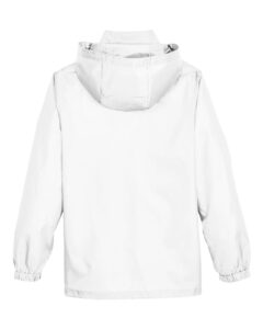 Team 365 TT73Y Youth Zone Protect Lightweight Jacket – White (back)