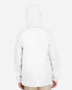 Team 365 TT73Y Youth Zone Protect Lightweight Jacket – White (on model back)