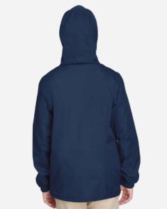 Team 365 TT73Y Youth Zone Protect Lightweight Jacket – Sport Dark Navy (on model back)