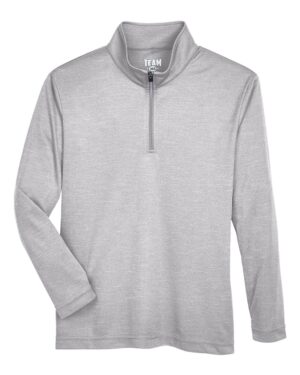 Team 365 TT31HY Youth Zone Sonic Heather Performance Quarter-Zip Pullover – Athletic Heather