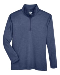 Team 365 TT31HY Youth Zone Sonic Heather Performance Quarter-Zip Pullover – Sport Dark Navy Heather