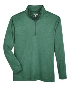 Team 365 TT31HY Youth Zone Sonic Heather Performance Quarter-Zip Pullover – Sport Forest Heather