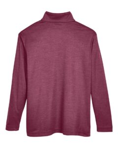 Team 365 TT31HY Youth Zone Sonic Heather Performance Quarter-Zip Pullover – Sport Maroon Heather (back)