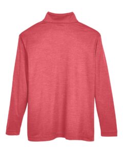 Team 365 TT31HY Youth Zone Sonic Heather Performance Quarter-Zip Pullover – Sport Red Heather (back)
