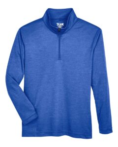 Team 365 TT31HY Youth Zone Sonic Heather Performance Quarter-Zip Pullover – Sport Royal Heather